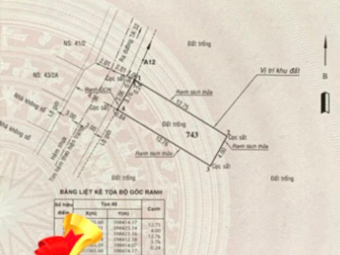 Bản vẽ Đất nền Quận 12 Đất nền đường xe hơi vào tận nơi, diện tích 51m2, cách Lê Văn khương 100m.