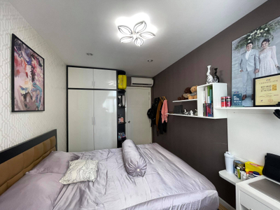 phòng ngủ căn hộ City Gate Căn hộ City Gate tầng 9 view mát mẻ, đầy đủ nội thất.