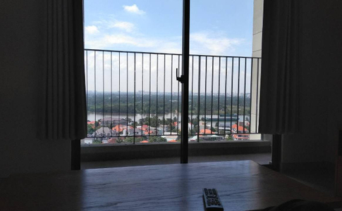 View căn hộ Masteri Thảo Điền, Quận 2 Căn hộ Masteri Thảo Điền tầng 17 thiết kế 2 phòng ngủ, đầy đủ nội thất.