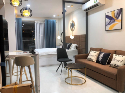 Căn hộ Masteri Millennium, Quận 4 Officetel Masteri Millennium tầng thấp tiện di chuyển, đầy đủ nội thất.