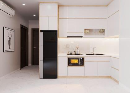 Phòng bếp căn hộ Green Building, Quận 9 Căn hộ Green Building hướng ban công đông nam nội thất cơ bản diện tích 64m²