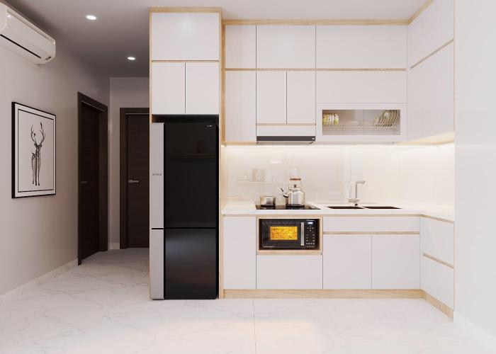 Phòng bếp căn hộ Green Building, Quận 9 Căn hộ Green Building hướng ban công đông nam nội thất cơ bản diện tích 64m²
