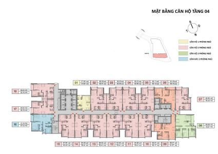 mặt bằng căn hộ opal skyline Căn hộ Opal Skyline nội thất cơ bản diện tích 64.36m²