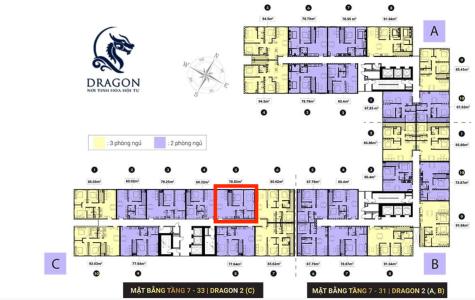 Mặt bằng tầng căn hộ Topaz Elite Căn hộ Topaz Elite tầng cao, ban công hướng Tây Bắc mát mẻ.