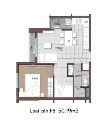 Layout Conic Riverside, Quận 8 Căn hộ Conic Riverside tầng thấp, view sông thoáng mát.