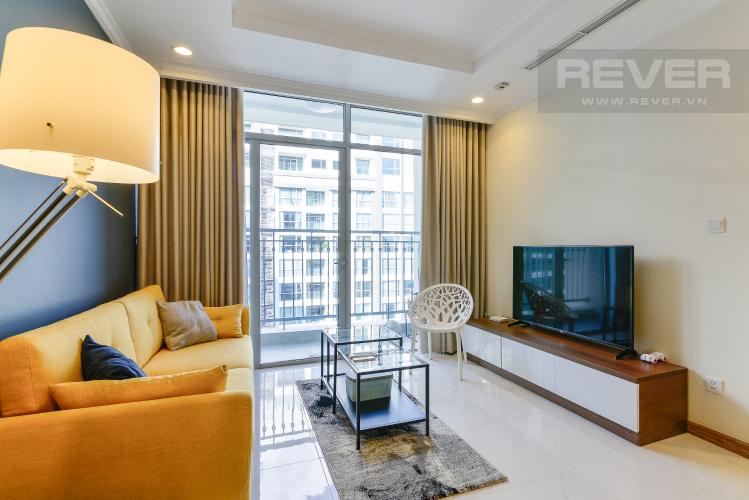 Phòng khách Căn hộ Vinhomes Central Park tầng cao C1, view sông, 2 phòng ngủ