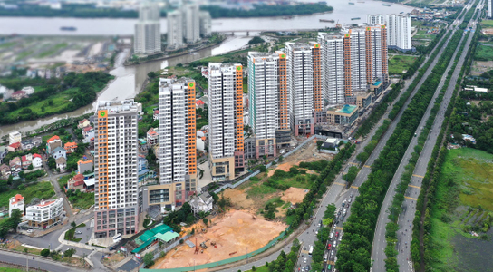 Officetel The Sun Avenue, Quận 2 Officetel The Sun Avenue 2 căn thông nhau, nội thất văn phòng