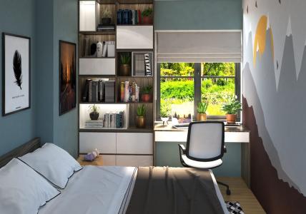 Nhà mẫu căn hộ Bcons Garden , Dĩ An Căn hộ Bcons Garden cửa chính hướng Đông đón gió mát mẻ, nội thất mới tinh.