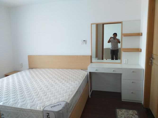 Phòng ngủ Saigon South Residence Căn hộ tầng 19 Saigon South Residence có 2 phòng ngủ, đầy đủ nội thất.