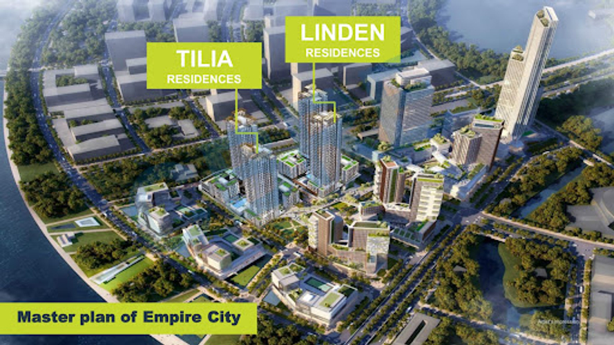 Căn hộ Empire City, Quận 2 Căn hộ Empire City diện tích 69.44m2, cửa hướng Đông Bắc.