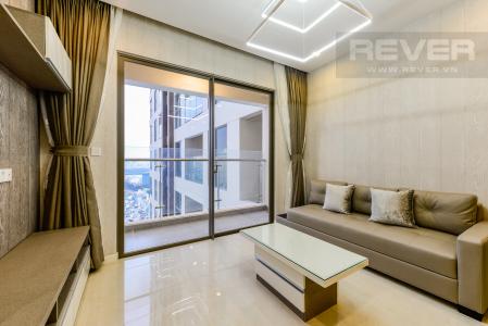 Phòng khách Cho thuê căn hộ Masteri Millennium tầng cao 2PN view sông