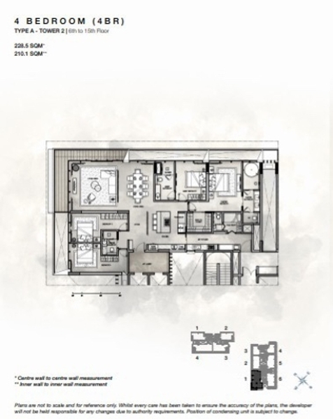 Căn hộ Empire City tầng 9 diện tích 228.5m2, không gian thoáng đãng.