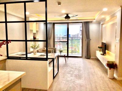 phòng khách Cho thuê căn hộ Saigon South Residence 3 phòng ngủ, tầng thấp, diện tích 104m2, đầy đủ nội thất