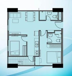 Layout căn hộ Bcons Garden , Dĩ An Căn hộ Bcons Garden cửa chính hướng Đông đón gió mát mẻ, nội thất mới tinh.