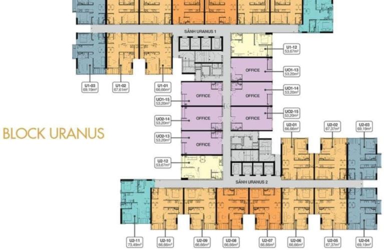 Bản vẽ dự án Q7 Saigon Riverside Bán căn hộ tầng cao Q7 Saigon Riverside, ban công hướng Đông đón nắng sớm, giao dịch nhanh chóng.