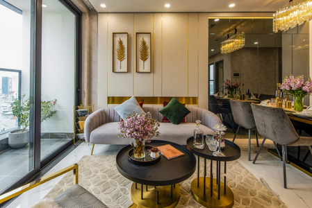 Nhà mẫu căn hộ Sunshine Horizon, Quận 4 Căn hộ tầng 11 Sunshine Horizon có 2 phòng ngủ, nội thất cơ bản.