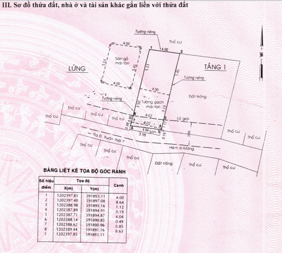 Bản vẽ nhà phố Huyện Hóc Môn Nhà phố diện tích 39.7m2 cửa hướng Tây Nam, khu dân cư hiện hữu.