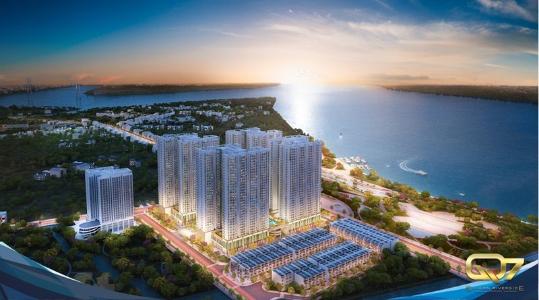 Phối cảnh dự án Q7 SAIGON RIVERSIDE Căn hộ Q7 Saigon Riverside hướng ban công tây nam không có nội thất diện tích 62.9m²