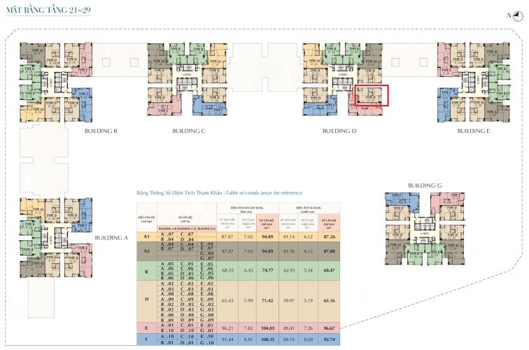 Mặt bằng dự án Căn hộ Saigon South Residence tầng cao, bàn giao thô không nội thất.