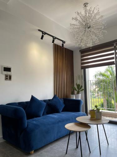 Phòng khách căn hộ Duplex Masteri Thảo Điền, Quận 2 Căn hộ Duplex Masteri Thảo Điền nội thất đầy đủ, view đón gió.