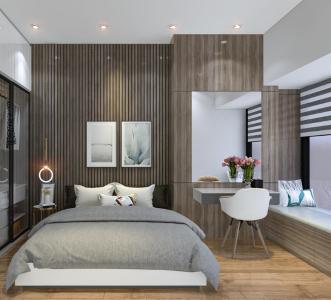 phòng ngủ căn hộ midtown Căn hộ Phú Mỹ Hưng Midtown tầng trung, nội thất sang trọng.