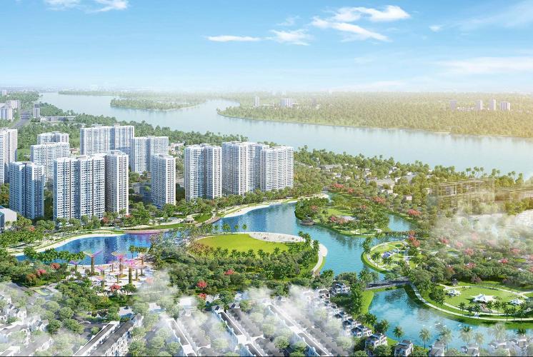 Tổng Quan Vinhomes Grand Park Q9 Căn hộ Vinhomes Grand Park view nội khu hồ bơi.