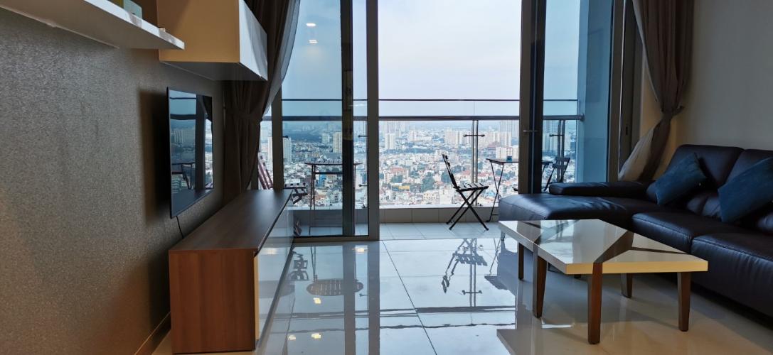 Phòng khách Vinhomes Central Park Căn hộ Vinhomes Central Park tầng cao mát mẻ, đầy đủ nội thất.