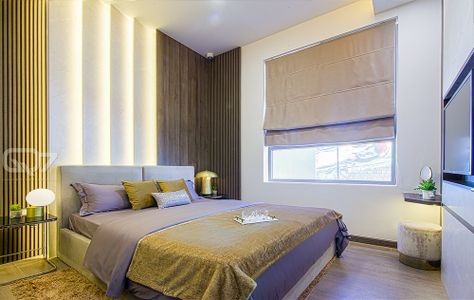 Nhà mẫu Officetel Q7 Boulevard, Quận 7 Officetel Q7 Boulevard diện tích 35.22m2, không có nội thất.