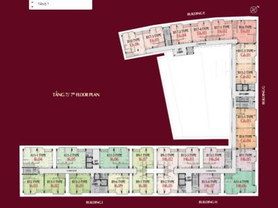 Mặt bằng căn hộ Phú Mỹ Hưng Midtown Căn hộ Phú Mỹ Hưng Midtown view thoáng mát, nội thất cơ bản.