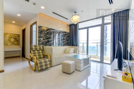 Phòng Khách Cho thuê căn hộ Vinhomes Central Park 3PN, tháp Park 1, đầy đủ nội thất, hướng Tây Bắc