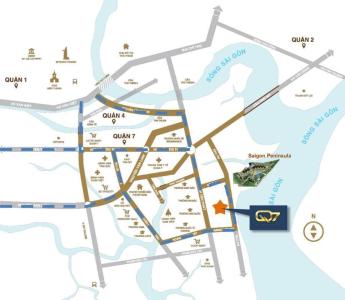 Vị trí dự án Q7 Saigon Riverside  Căn hộ Q7 Saigon Riverside tầng cao thoáng mát, nội thất cơ bản.