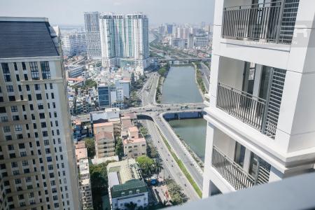 View Căn hộ The Tresor 2 phòng ngủ tầng cao TS1 view sông, full nội thất