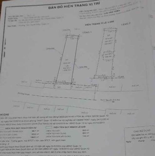 Bản vẽ nhà phố Quận 12 Nhà phố hẻm thông 5m thoáng mát, kết cấu 1 trệt 1 lầu, sổ hồng riêng.