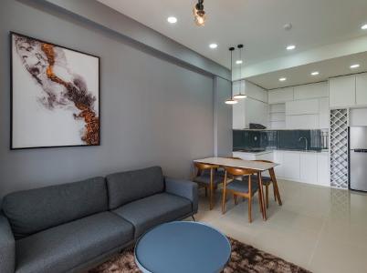 Phòng khách căn hộ The Sun Avenue Căn hộ The Sun Avenue tầng trung, view thành phố sầm uất.