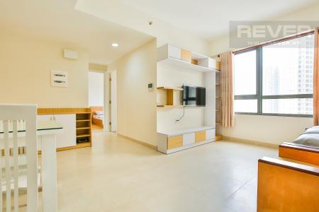 Phòng Khách Căn hộ tầng cao Masteri Thảo Điền diện tích 65m2, đầy đủ nội thất.