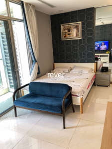 Căn hộ Vinhomes Central Park, Quận Bình Thạnh Studio Vinhomes Central Park tầng 19 thiết kế 1 phòng ngủ, đầy đủ nội thất.