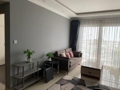 Phòng khách căn hộ The Sun Avenue Căn hộ tầng cao The Sun Avenue nội thất đầy đủ, ban công thoáng.