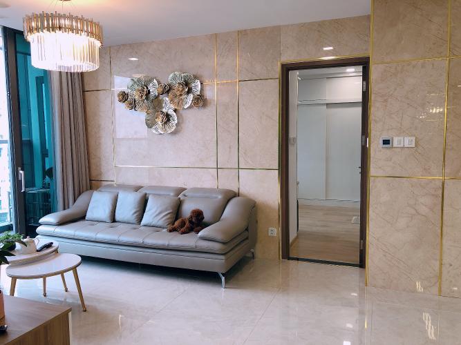 Phòng khách Vinhomes Central Park Căn hộ Vinhomes Central Park, Landmark 81 tầng trung, đầy đủ nội thất