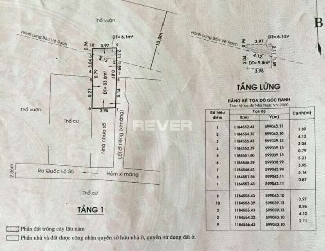 Nhà phố Huyện Bình Chánh Nhà phố đường Quốc Lộ 50 diện tích 39.7m2, không nội thất.