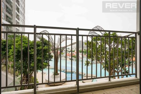 ban công căn hộ THE SUN AVENUE Bán căn hộ The Sun Avenue 3PN, ban công Đông Nam, view hồ bơi