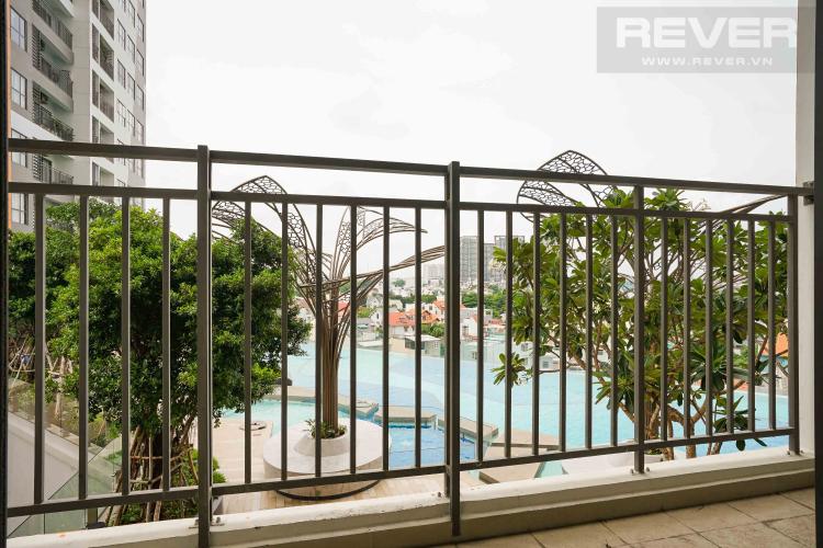 ban công căn hộ THE SUN AVENUE Bán căn hộ The Sun Avenue 3PN, ban công Đông Nam, view hồ bơi