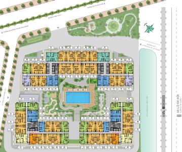 Layout Lavita Charm, Thủ Đức Căn hộ Lavita Charm hướng Tây Nam, nội thất cơ bản.