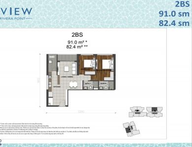 Căn hộ Riviera Point, Quận 7 Căn hộ Riviera Point tầng 17 view hồ bơi thoáng mát, không nội thất.