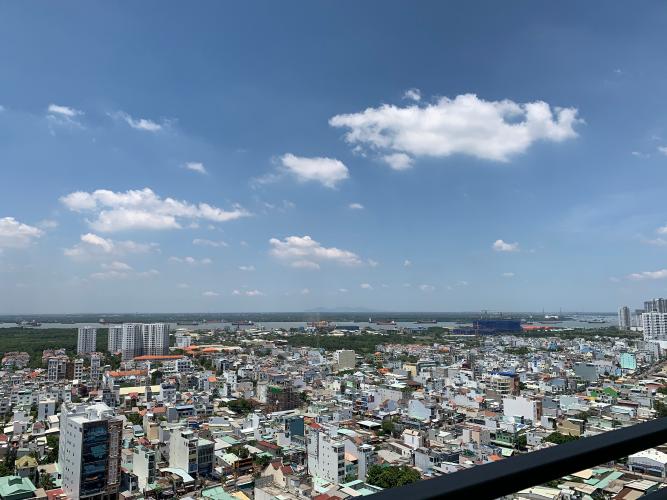 View nhìn ra ngoài từ căn hộ The View Riviera Point Căn hộ Riviera Point cửa hướng Tây nội thất cơ bản view sông.