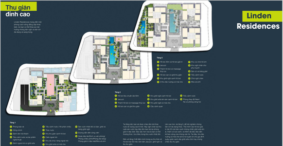 Mặt bằng chung căn hộ Empire City, Quận 2 Căn hộ Empire City tầng 32 thiết kế 3 phòng ngủ, nội thất cơ bản.