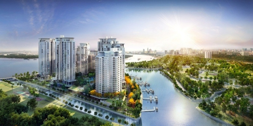 Căn hộ Diamond Riverside, Quận 8 Căn hộ Đảo Kim Cương tầng 22 view sông Sài Gòn thoáng mát.