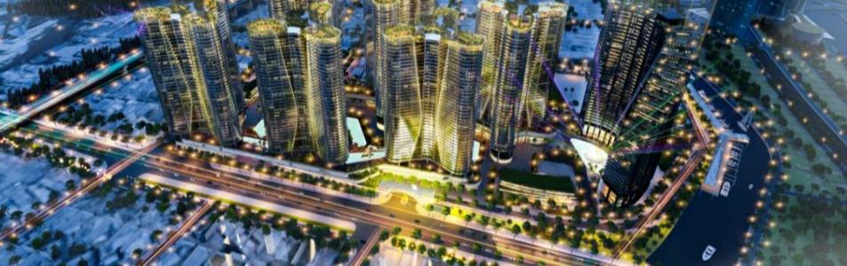 Phối cảnh dự án căn hộ Sunshine Diamond River Bán căn hộ view thành phố - Sunshine Diamond River, 1 phòng ngủ, diện tích 49m2, ban công hướng Tây.