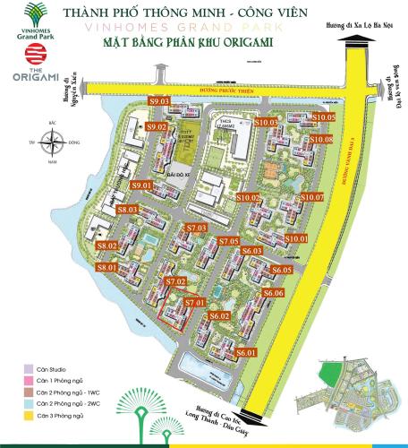 Layout tổng quan Vinhomes Grand Park Q9 Căn hộ Vinhomes Grand Park view nội khu hồ bơi.