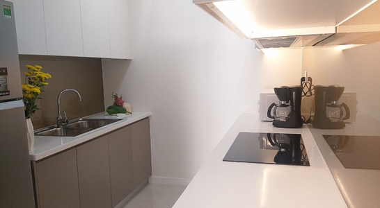 Căn hộ Masteri Millennium, Quận 4 Căn hộ Masteri Millennium tầng 24 ban công hướng Đông Nam thoáng mát.