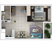 Thủ Thiêm Dragon - Căn hộ mẫu 1 phòng ngủ